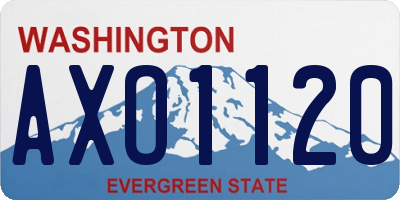 WA license plate AXO1120