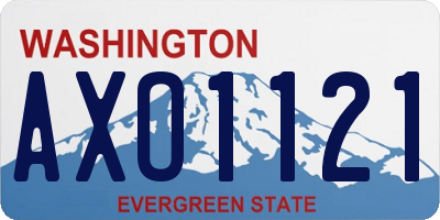WA license plate AXO1121