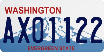 WA license plate AXO1122