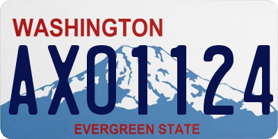 WA license plate AXO1124