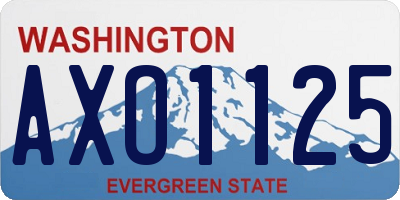 WA license plate AXO1125