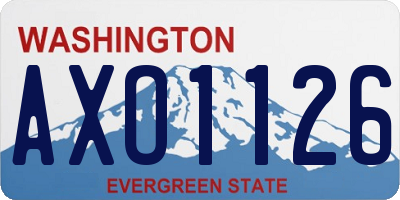 WA license plate AXO1126