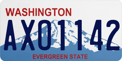 WA license plate AXO1142