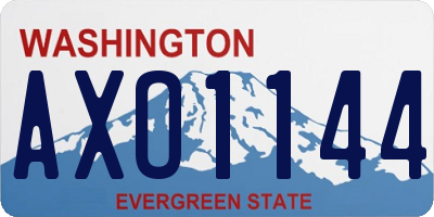 WA license plate AXO1144