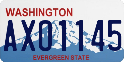 WA license plate AXO1145