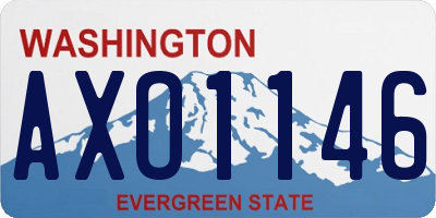 WA license plate AXO1146