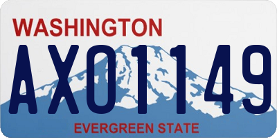 WA license plate AXO1149