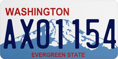WA license plate AXO1154