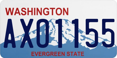 WA license plate AXO1155