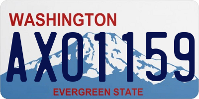 WA license plate AXO1159