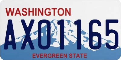 WA license plate AXO1165