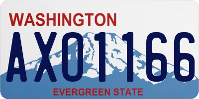 WA license plate AXO1166