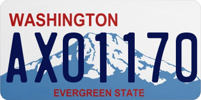 WA license plate AXO1170