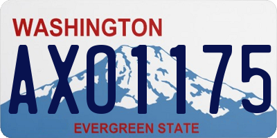 WA license plate AXO1175