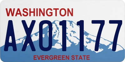 WA license plate AXO1177