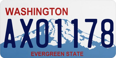 WA license plate AXO1178