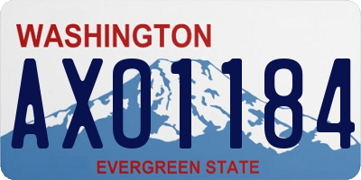 WA license plate AXO1184