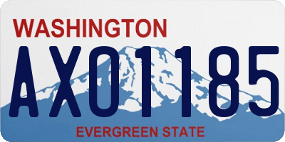WA license plate AXO1185