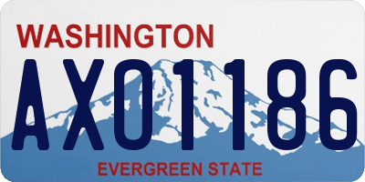 WA license plate AXO1186