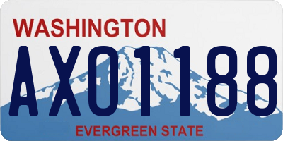 WA license plate AXO1188