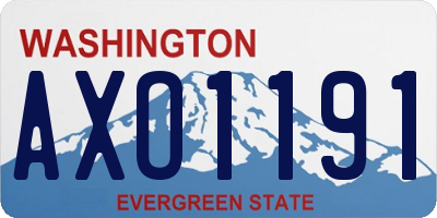 WA license plate AXO1191