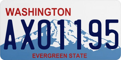 WA license plate AXO1195