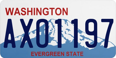 WA license plate AXO1197