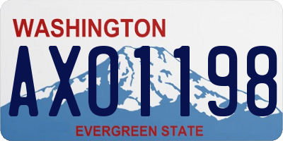 WA license plate AXO1198