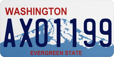 WA license plate AXO1199