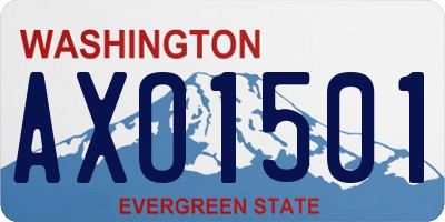WA license plate AXO1501