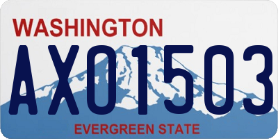 WA license plate AXO1503