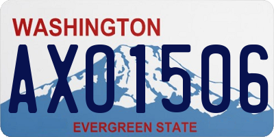 WA license plate AXO1506