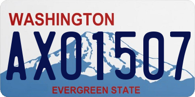 WA license plate AXO1507