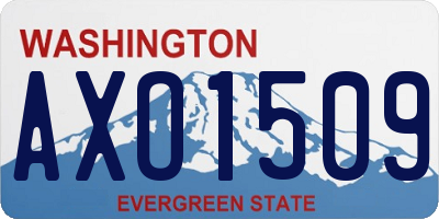 WA license plate AXO1509