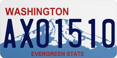 WA license plate AXO1510