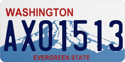 WA license plate AXO1513