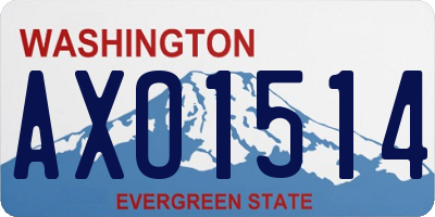WA license plate AXO1514
