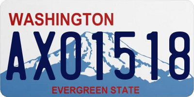 WA license plate AXO1518