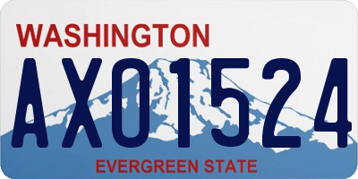 WA license plate AXO1524