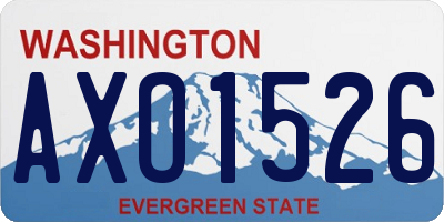 WA license plate AXO1526