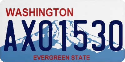 WA license plate AXO1530