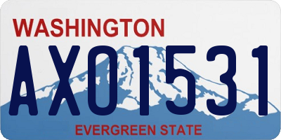 WA license plate AXO1531