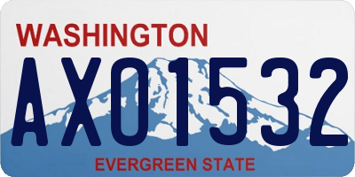 WA license plate AXO1532