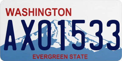 WA license plate AXO1533