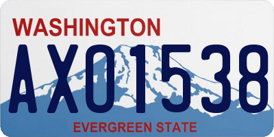 WA license plate AXO1538