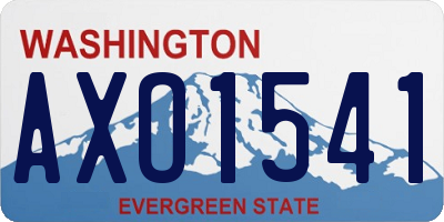 WA license plate AXO1541