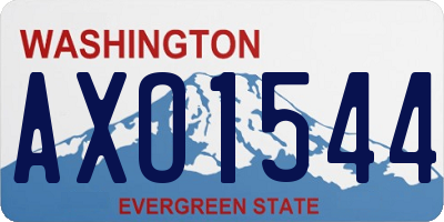 WA license plate AXO1544