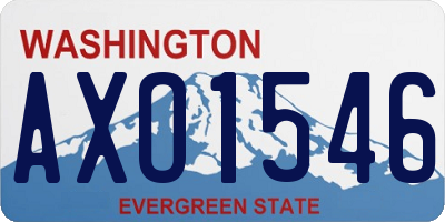 WA license plate AXO1546