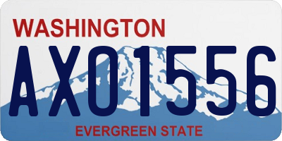 WA license plate AXO1556