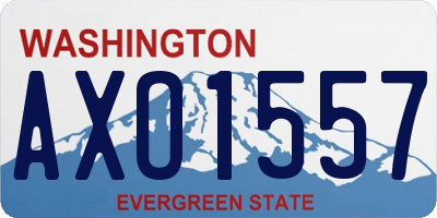 WA license plate AXO1557
